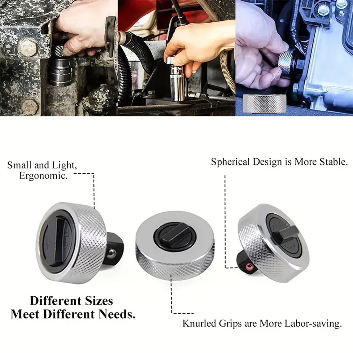 Mini llaves de trinquete multifuncionales de 1/2 pulgadas, 3/8 pulgadas y 1/4 pulgadas con rueda de pulgar, adecuadas para herramientas de reparación manual 6