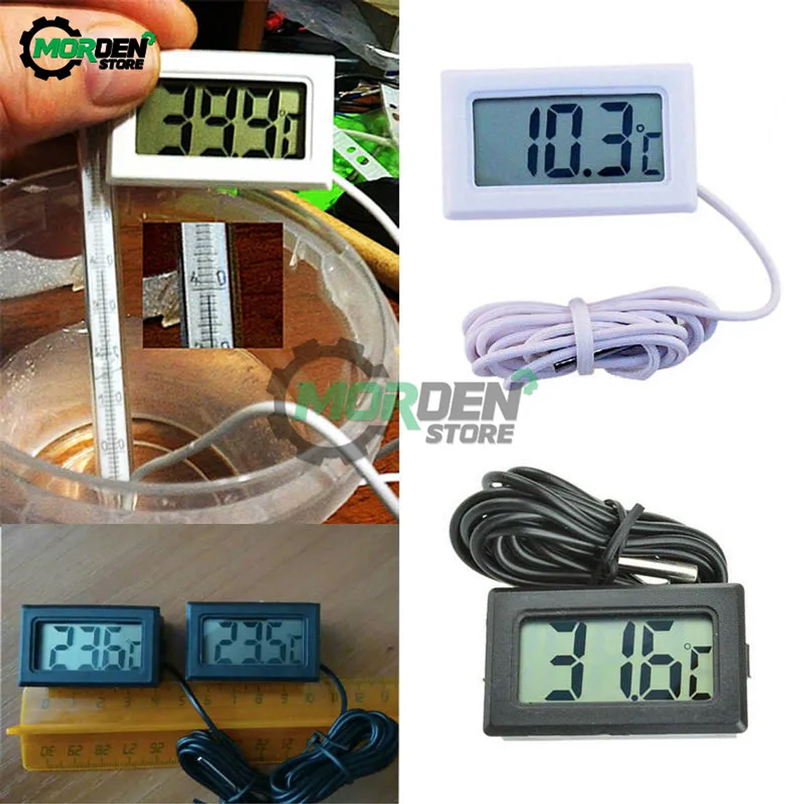 Termómetro Digital LCD de 1m y 2m para coche, refrigerador, congelador, Detector de temperatura para acuario, Monitor, probador, sonda del Sensor, TPM-10 FY-10 20
