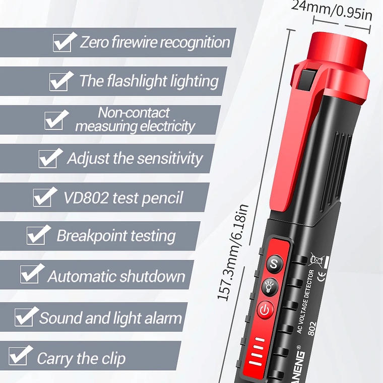 Pinza Amperimétrica Digital de 4000 Cuentas, Voltímetro de CC/CA de 400A, Multímetro, Amperímetro, Probador de Voltaje, Reparación de Automóviles, Probador de Temperatura Eléctrica 29
