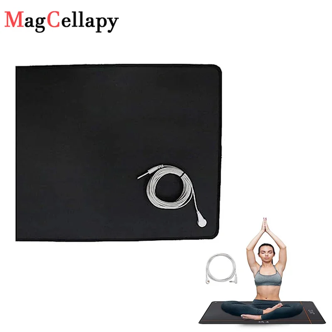 Esterilla de Yoga de recuperación EMF, alfombrilla de puesta a tierra para dormir, mejora la liberación de energía, el pie corporal, con cordón de tierra enrollado antienredos 1