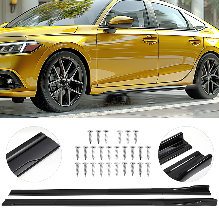 Kit de cuerpo de extensión de falda lateral Universal de 86,6 pulgadas para VW Golf MK5 MK6 GTD GTI TDI TSI GTI MK7 CC delantal Winglet accesorios de coche 3