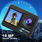 Cámara de acción 4K UHD 1080P 30FPS pantalla IPS de 2,0 pulgadas cámara de grabación de vídeo para bicicleta cámara de vídeo antivibración pantalla Dual - Miniatura 5