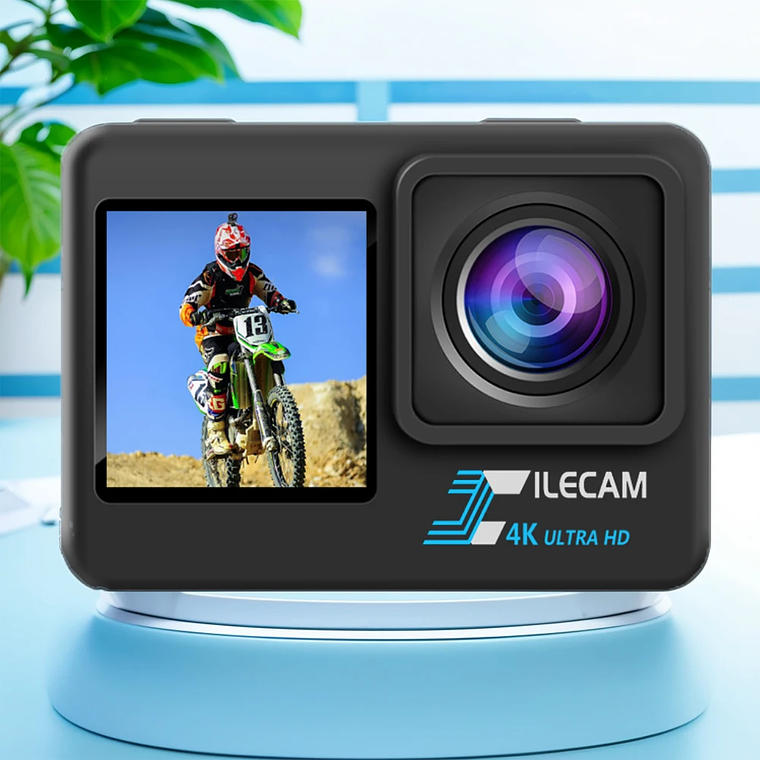 Cámara de acción 4K UHD 1080P 30FPS pantalla IPS de 2,0 pulgadas cámara de grabación de vídeo para bicicleta cámara de vídeo antivibración pantalla Dual 11