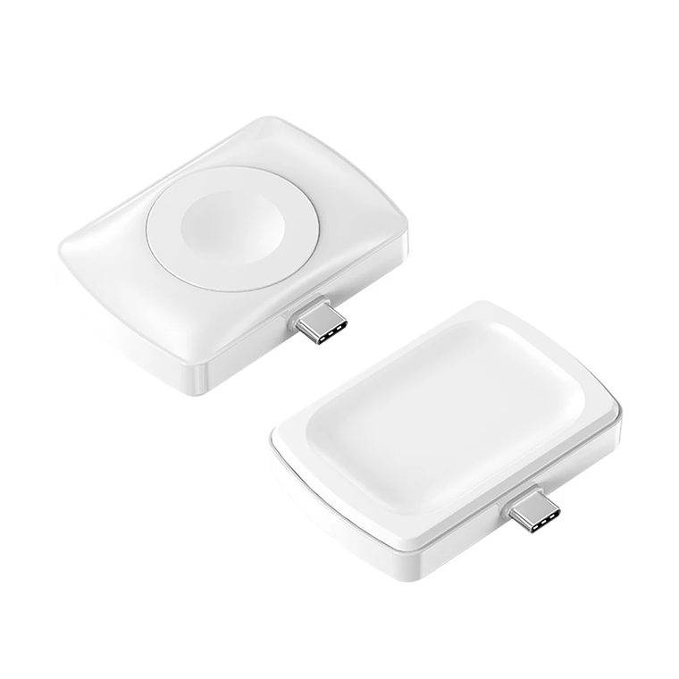 Cargador inalámbrico magnético 2 en 1, soporte para cargador de reloj inalámbrico USB C, estación de carga rápida, soporte para Apple Watch Series 1-10 7