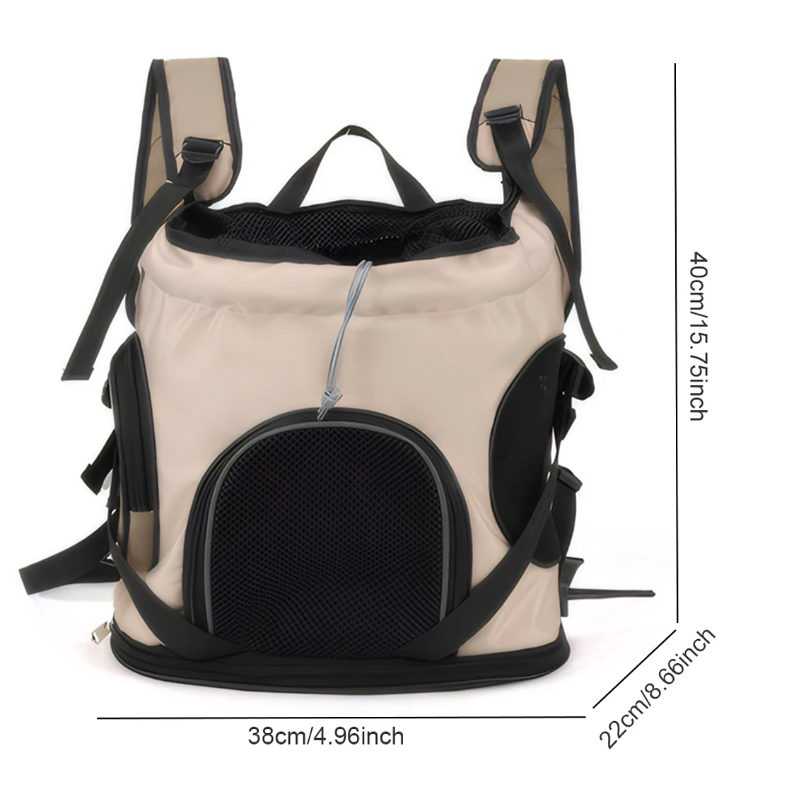 Bolsa ligera para mascotas, bolsa portátil para salir de perros y gatos, mochila para mascotas de gran capacidad, mochila transpirable para cachorros, correa ajustable 6