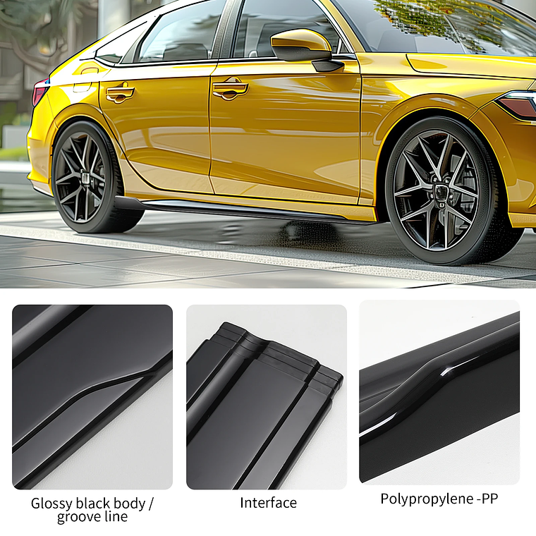 Kit de cuerpo de extensión de falda lateral Universal de 86,6 pulgadas para VW Golf MK5 MK6 GTD GTI TDI TSI GTI MK7 CC delantal Winglet accesorios de coche 10