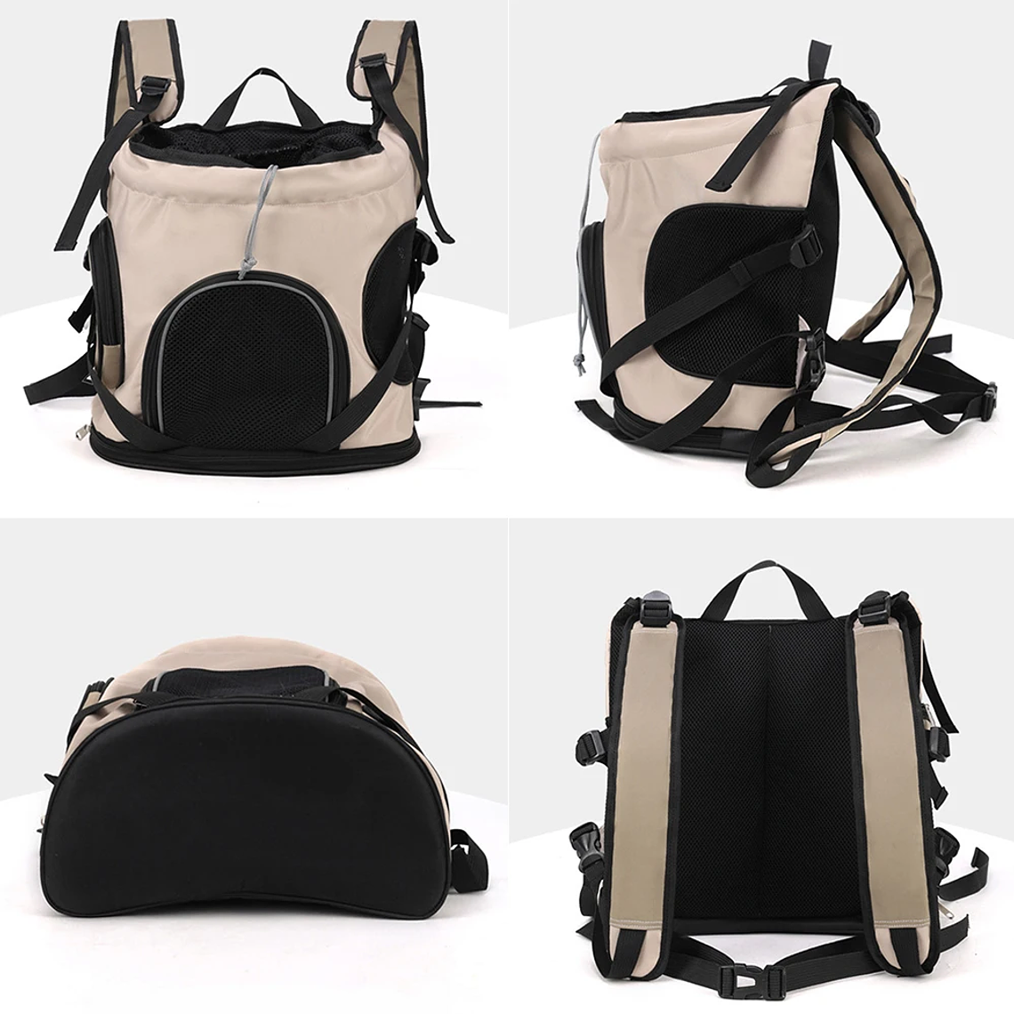 Bolsa ligera para mascotas, bolsa portátil para salir de perros y gatos, mochila para mascotas de gran capacidad, mochila transpirable para cachorros, correa ajustable 8