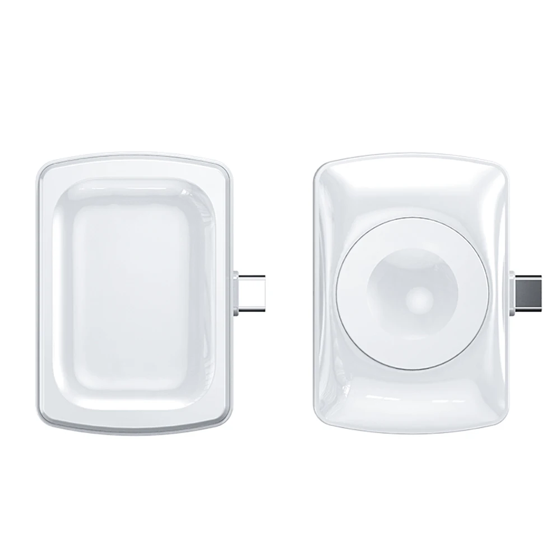 Cargador inalámbrico magnético 2 en 1, soporte para cargador de reloj inalámbrico USB C, estación de carga rápida, soporte para Apple Watch Series 1-10 12