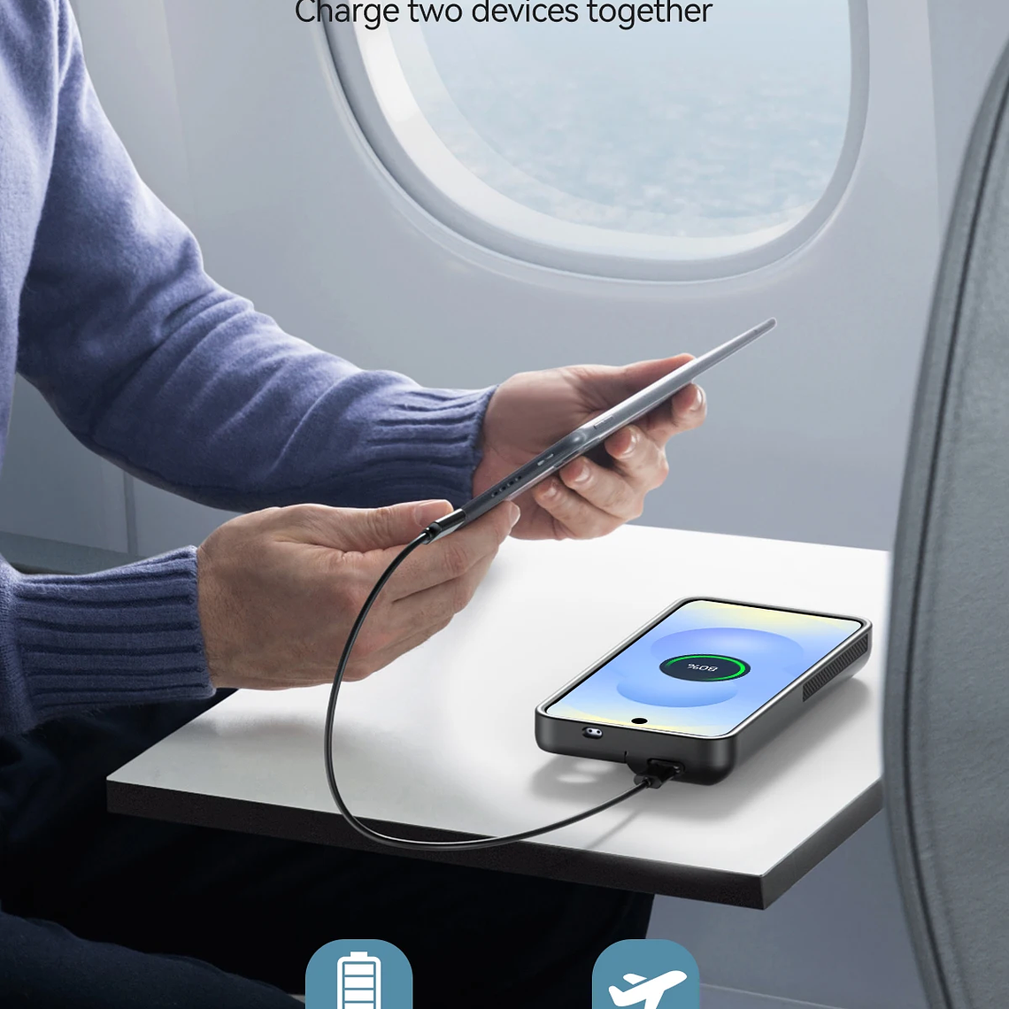 Funda de batería con cargador inalámbrico de 10000mAh para Samsung Galaxy S25 Plus, funda de alimentación portátil de 10000mAh con pantalla LED 5