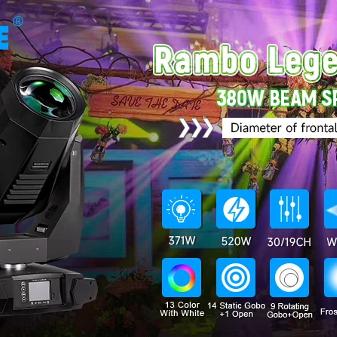 350w 380w 3in1 Moving Head Beam 17r Beam Spot Wash Stage Moving Head Sharpy 2