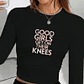 GOOD GIRLS GET ON THEIR KNEES women's fashion long sleeve shirt - Miniatura 4