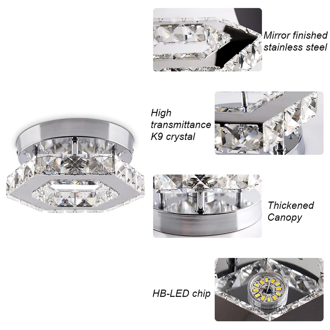 Led Ceiling Chandeliers Ceiling Luxury Pendant Light Modern Crystal Chandelier Ceiling Lights 5