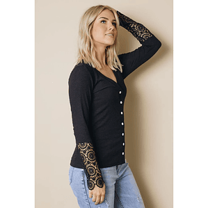 TD Dalma Women's Long Sleeve Lace Knit Top