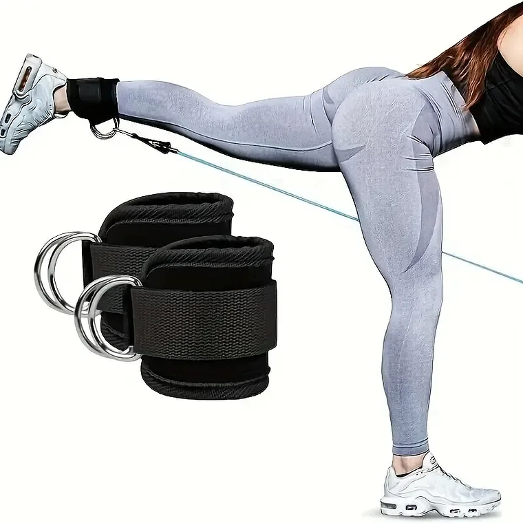 Puños de tobillo ajustables: correas de entrenamiento de piernas para entrenamiento de glúteos y muslos, accesorios de ejercicio para máquinas de cables, pesas de tobillo 1