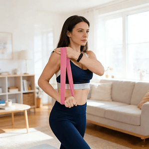 Juego de 5 bandas de resistencia portátiles, bandas elásticas de entrenamiento para entrenamiento de fuerza, yoga, pilates y gimnasio