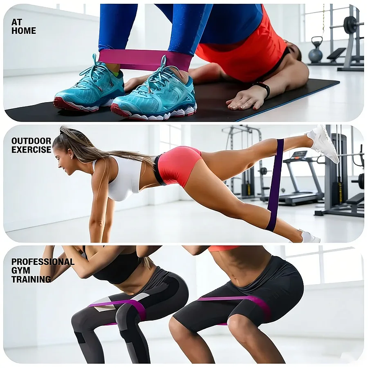 Juego de 5 bandas de resistencia portátiles, bandas elásticas de entrenamiento para entrenamiento de fuerza, yoga, pilates y gimnasio 6