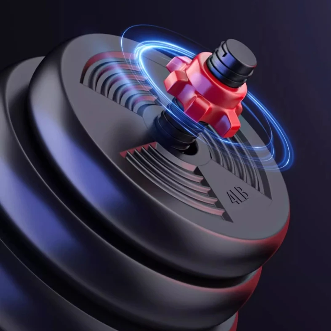 Juego de mancuernas ajustables de 5-44 libras, agarre antideslizante, placas de pesas de barra de entrenamiento de fuerza para gimnasio en casa versátiles 6