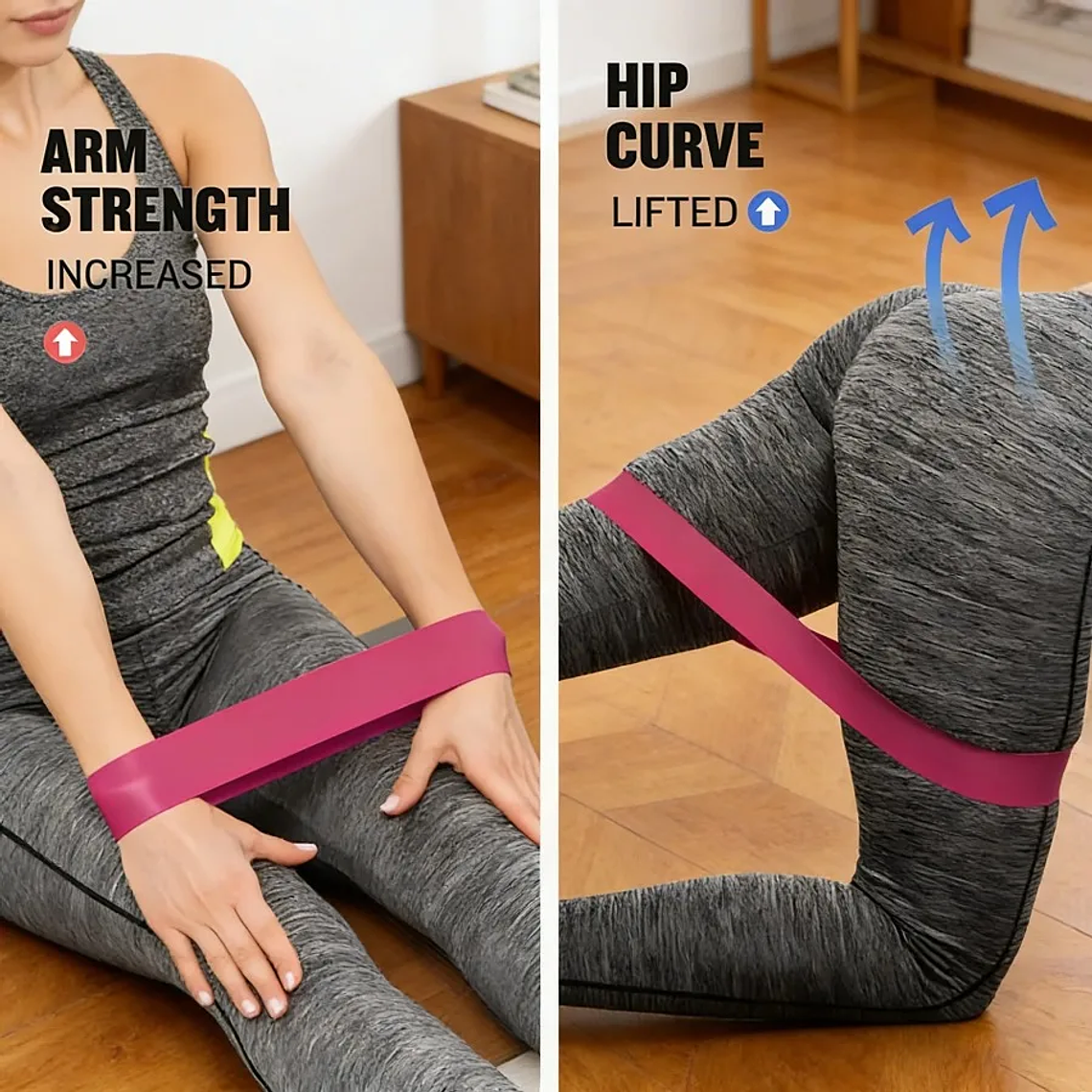 Juego de 5 Bandas de Resistencia Portátiles - Bandas Elásticas para Entrenamiento de Fuerza, Yoga, Pilates, Gimnasio, Hombres y Mujeres 3