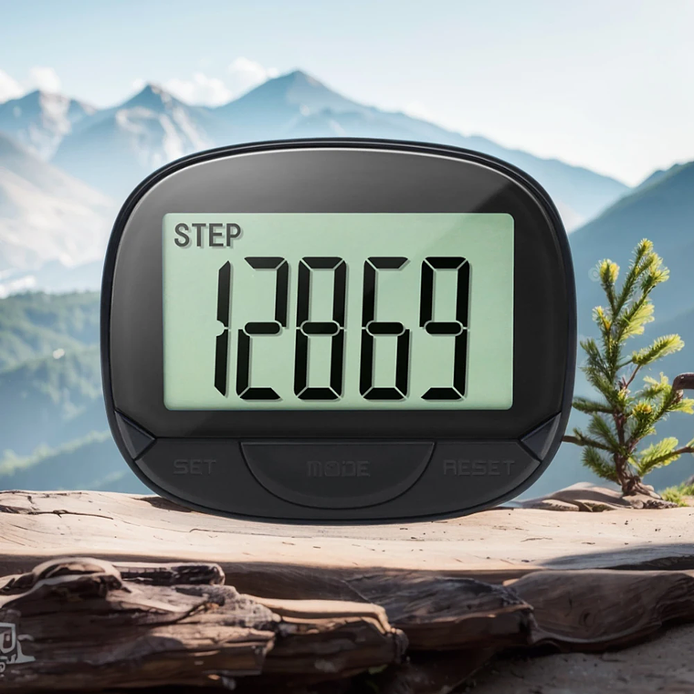 Podómetro con clip Podómetro electrónico Pantalla grande Rastreador de pasos simple Multifuncional para adultos Personas mayores Perros 16