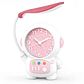 Modern Astronaut Alarm Clock with 2-in-1 Desk Lamp LED Illuminated Needle Display Plastic Material - Thumbnail 3