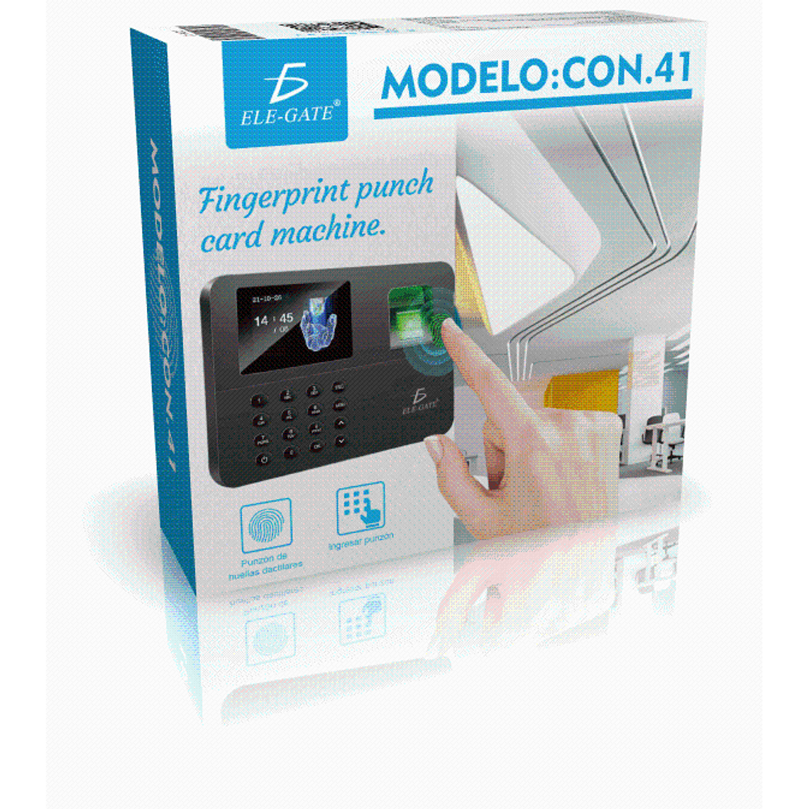 ELEGATE Biometric Digital Fingerprint Time Clock USB CON.41 4