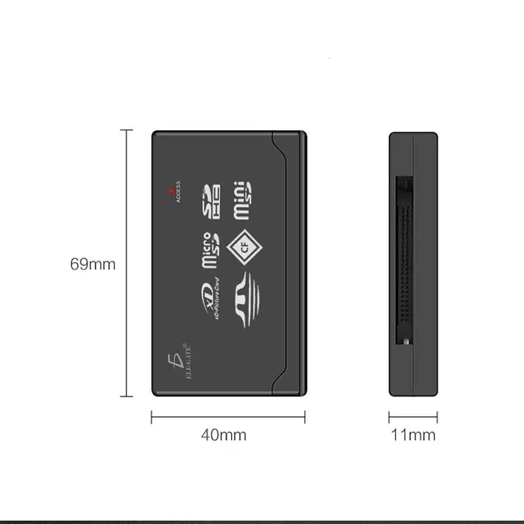 External Multireader Memory to USB 2.0 Micro SD 3