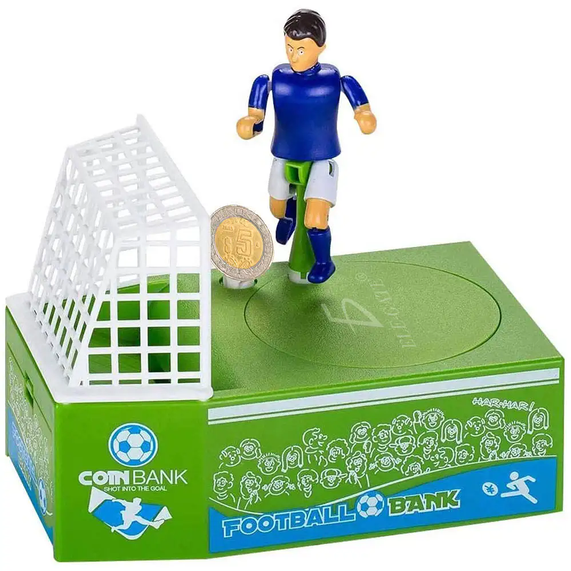 ELEGATE Electronic PVC Piggy Bank Soccer Field Player Kicks Coins Model JUG.30 Mexico 1