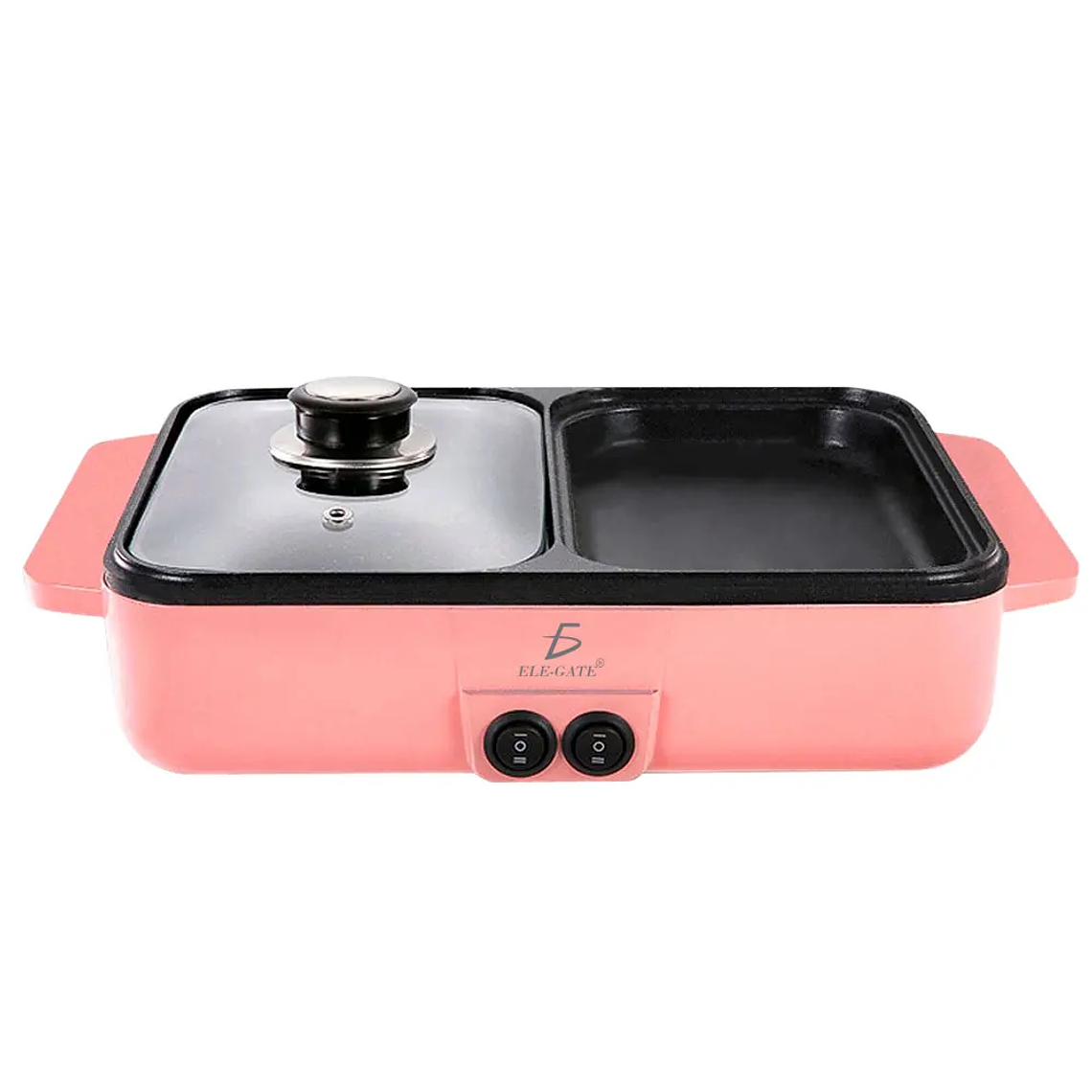 ELEGATE HOG.71 2-in-1 Electric Contact Grill Aluminum Construction Detachable Non-Stick Plate 1400W Dismountable Oil Collector 1