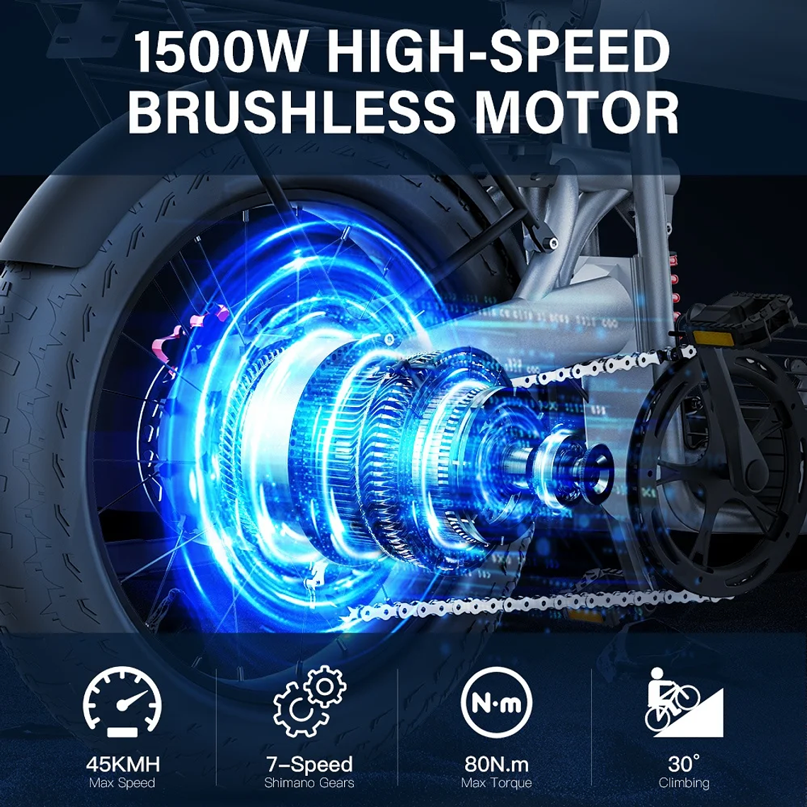 COSWHEEL T20 E Bike Electric Moped New Model E-Bike Mountain Electric Dirt Mountain City Hybrid Bike Bicycle Ebike for Adults 2