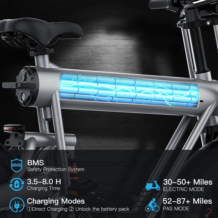 COSWHEEL T20 E Bike Electric Moped New Model E-Bike Mountain Electric Dirt Mountain City Hybrid Bike Bicycle Ebike for Adults 3