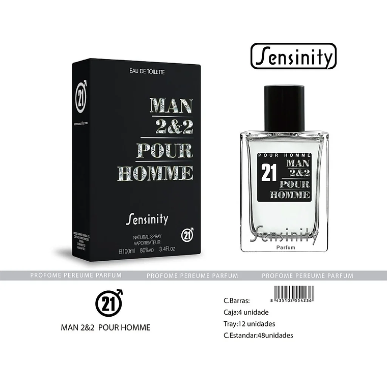 MAN 2&2 pour homme men's perfume for daily use 1