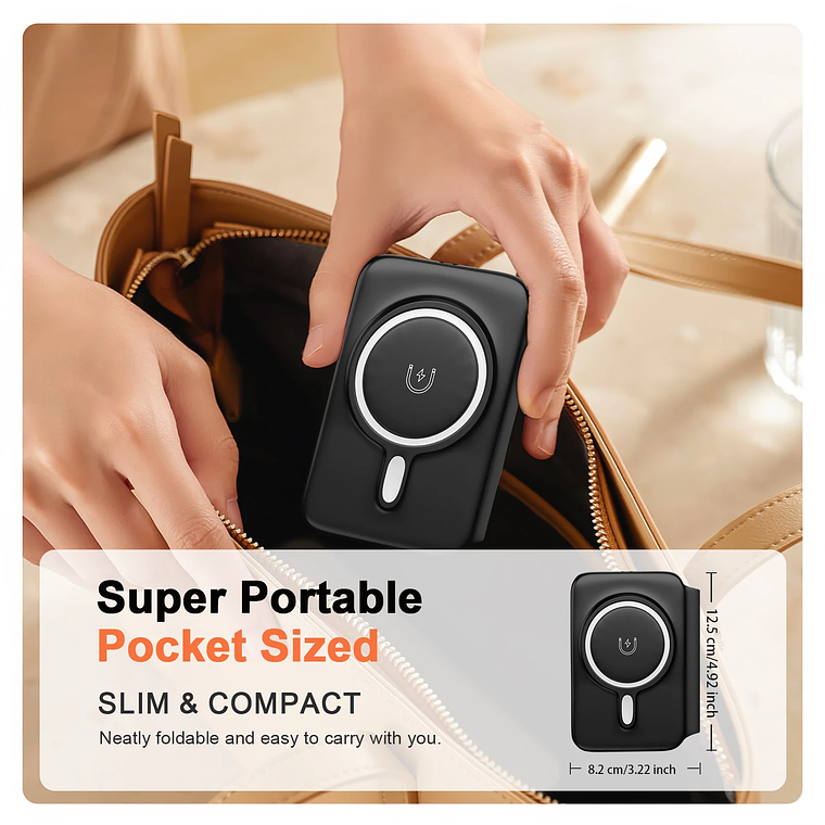 Estación de carga inalámbrica 3 en 1 plegable magnética de 15W para dispositivos Apple iPhone 16 15 14 13 12 Pro/Pro Max/Plus/Watch y Airpod 14