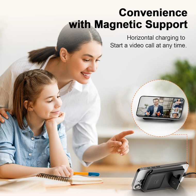 Estación de carga inalámbrica 3 en 1 plegable magnética de 15W para dispositivos Apple iPhone 16 15 14 13 12 Pro/Pro Max/Plus/Watch y Airpod 15