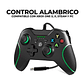 Elegate GM.15 Wired Game Controller With USB 2.0 Cable 2M For Xbox One, Black And Green Design, Plastic Material, Mexico Origin - Miniatura 6
