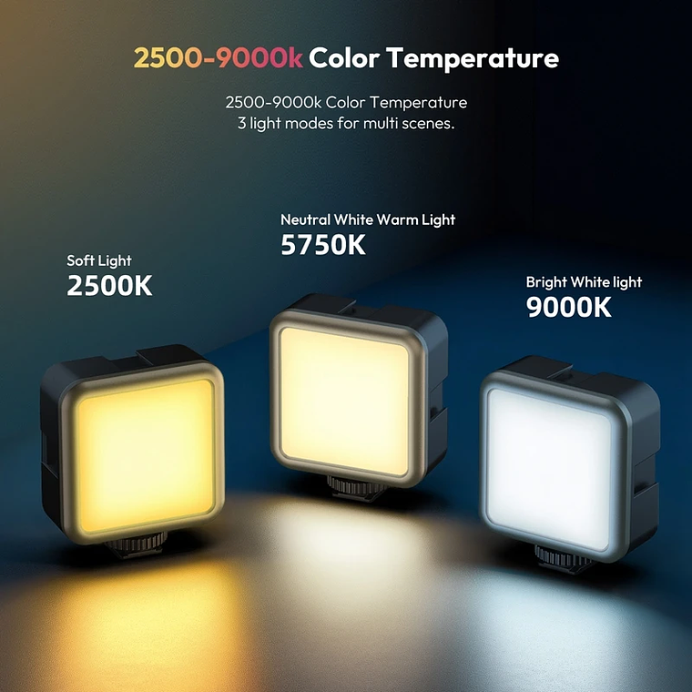 Ulanzi VL49 Mini RGB LED luz de vídeo 2700K-9000K en la cámara luz de relleno fotografía iluminación bolsillo Live Tiktok Vlog lámpara de luz 3