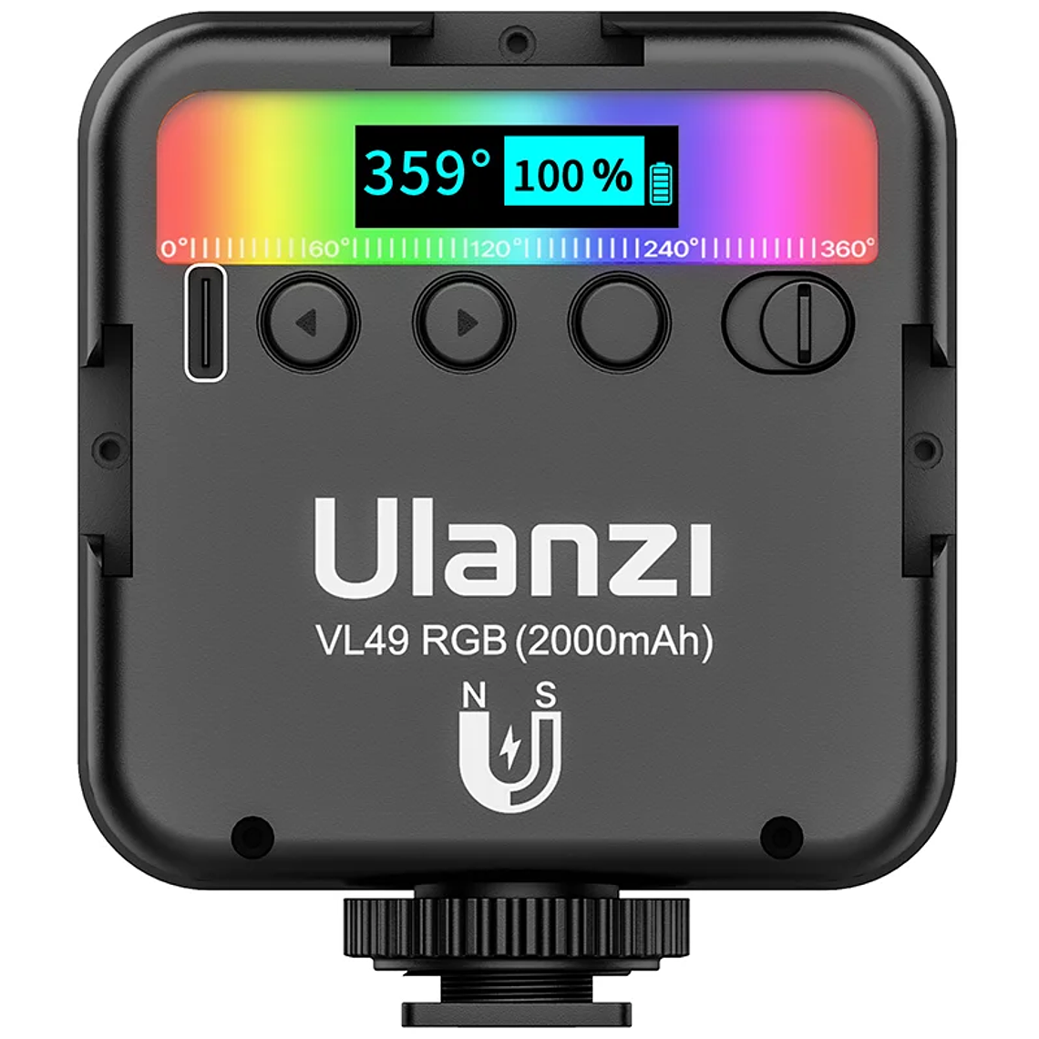 Ulanzi VL49 Mini RGB LED luz de vídeo 2700K-9000K en la cámara luz de relleno fotografía iluminación bolsillo Live Tiktok Vlog lámpara de luz 8