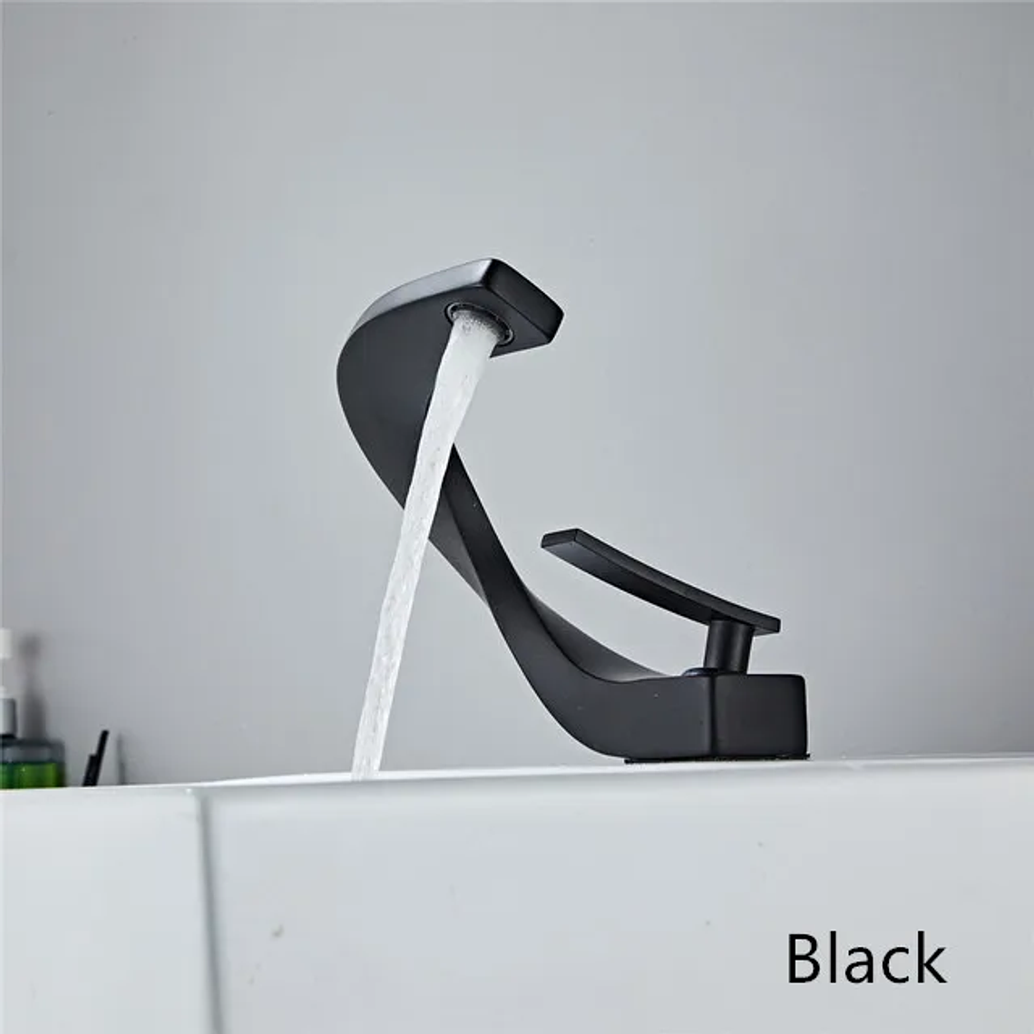 Tuqiu-grifo de latón para lavabo de baño, mezclador de agua caliente y fría, montado en cubierta, negro, oro rosa, blanco 10