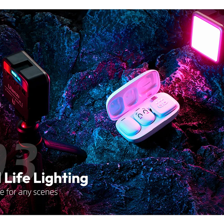 Ulanzi VL49 Mini RGB LED luz de vídeo 2700K-9000K en la cámara luz de relleno fotografía iluminación bolsillo Live Tiktok Vlog lámpara de luz 13