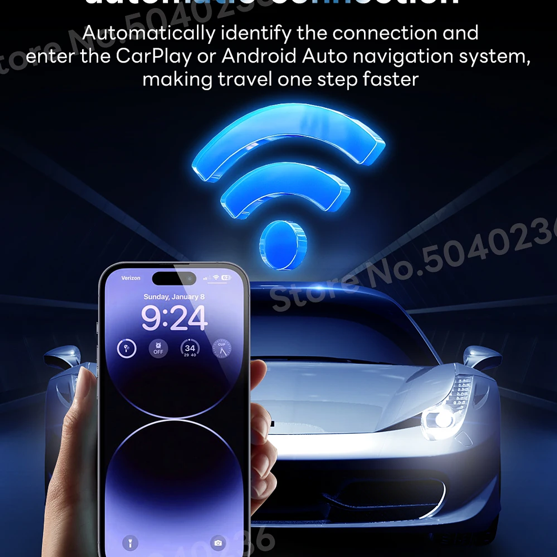 CarlinKit 5,0 inalámbrico Android Auto CarPlay AIBox adaptador inalámbrico Spotify Waze caja de navegación para coche WiFi BT conexión automática inalámbrica 22