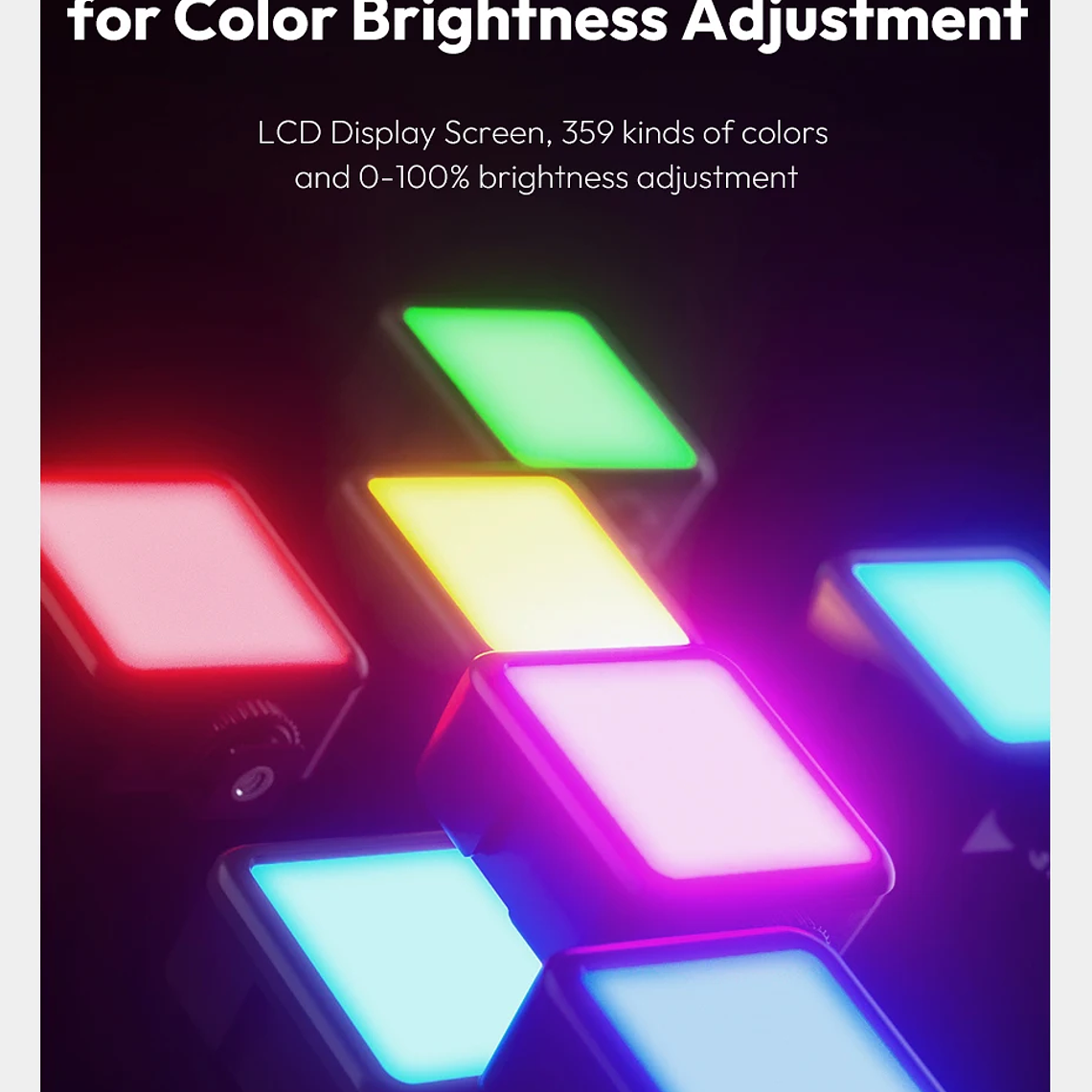 Ulanzi VL49 Mini RGB LED luz de vídeo 2700K-9000K en la cámara luz de relleno fotografía iluminación bolsillo Live Tiktok Vlog lámpara de luz 16