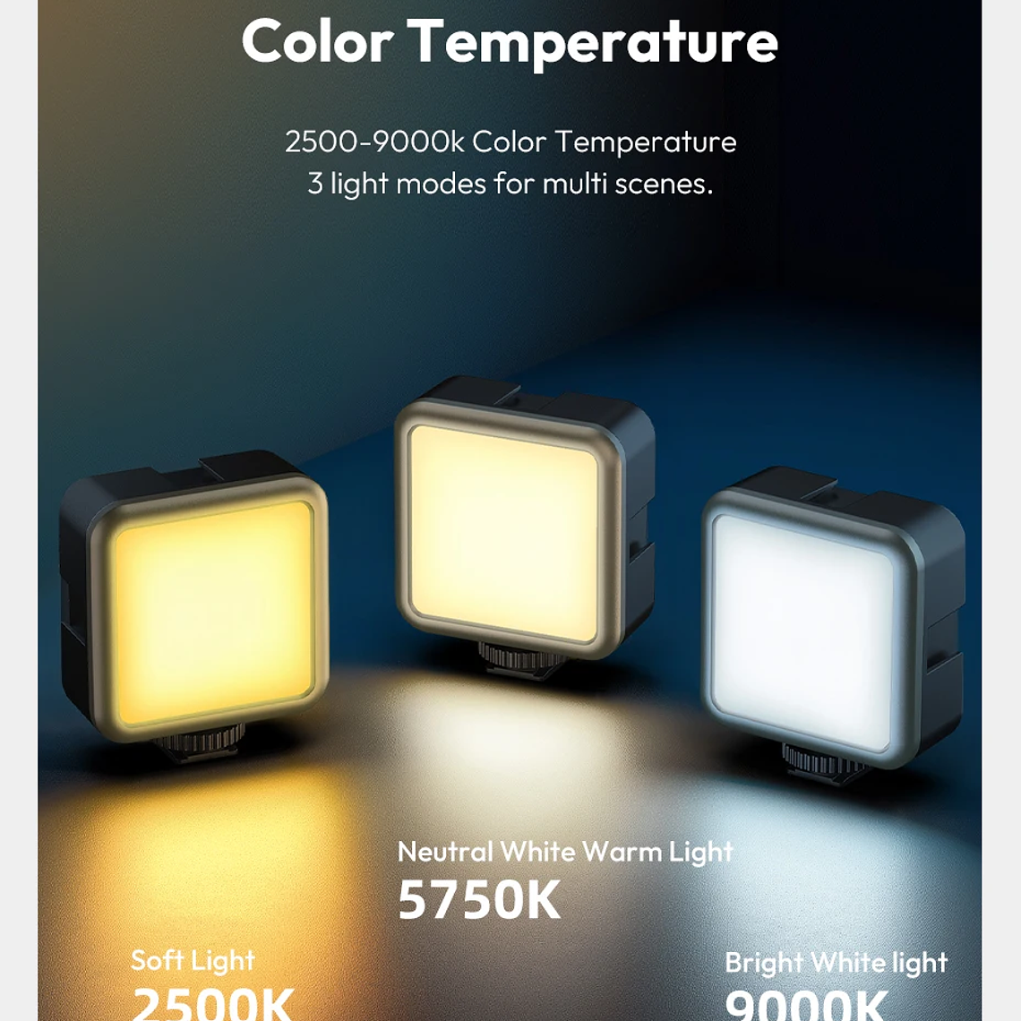 Ulanzi VL49 Mini RGB LED luz de vídeo 2700K-9000K en la cámara luz de relleno fotografía iluminación bolsillo Live Tiktok Vlog lámpara de luz 18