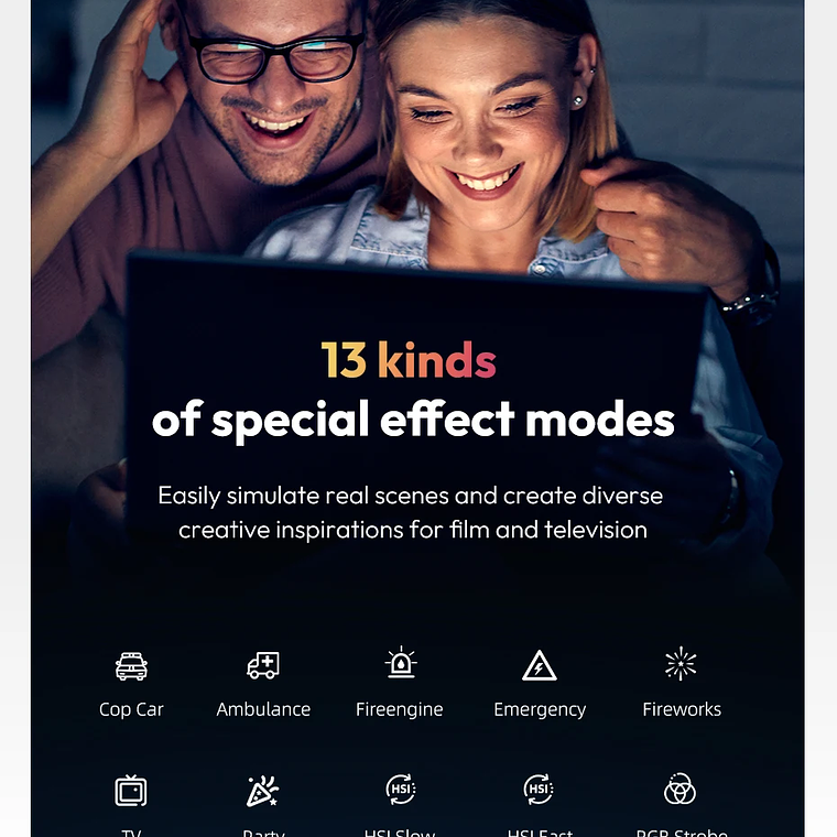 Ulanzi VL49 Mini RGB LED luz de vídeo 2700K-9000K en la cámara luz de relleno fotografía iluminación bolsillo Live Tiktok Vlog lámpara de luz 19