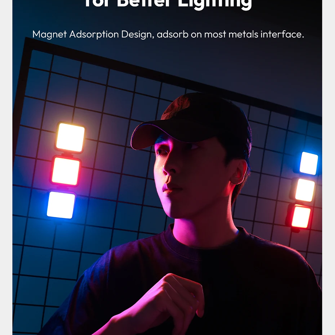 Ulanzi VL49 Mini RGB LED luz de vídeo 2700K-9000K en la cámara luz de relleno fotografía iluminación bolsillo Live Tiktok Vlog lámpara de luz 22