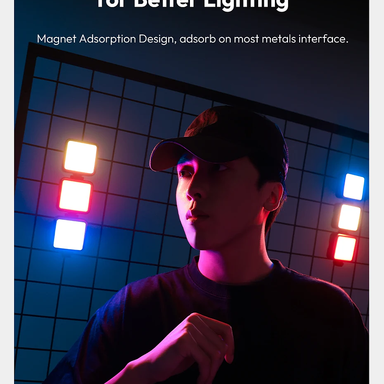 Ulanzi VL49 Mini RGB LED luz de vídeo 2700K-9000K en la cámara luz de relleno fotografía iluminación bolsillo Live Tiktok Vlog lámpara de luz 22