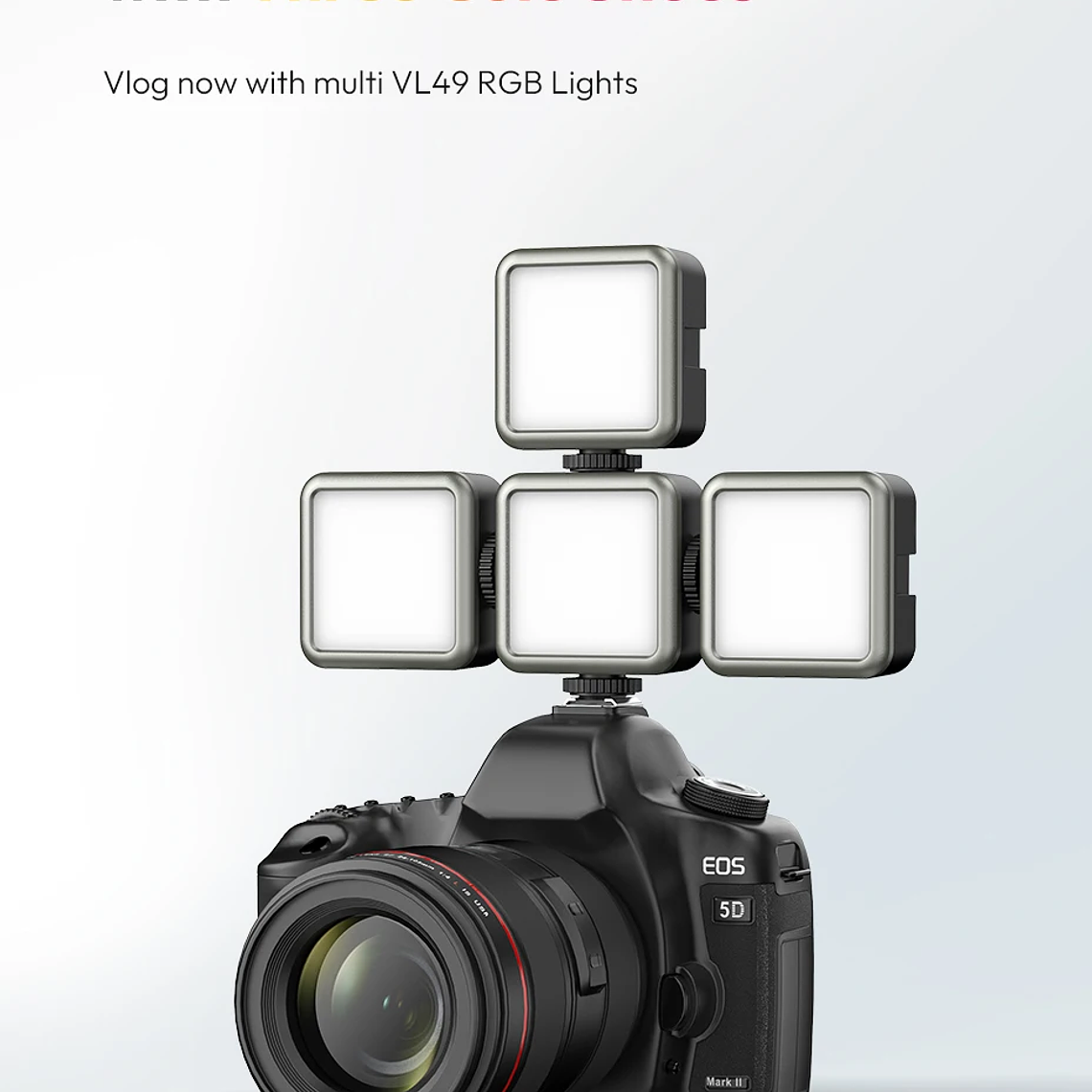 Ulanzi VL49 Mini RGB LED luz de vídeo 2700K-9000K en la cámara luz de relleno fotografía iluminación bolsillo Live Tiktok Vlog lámpara de luz 23