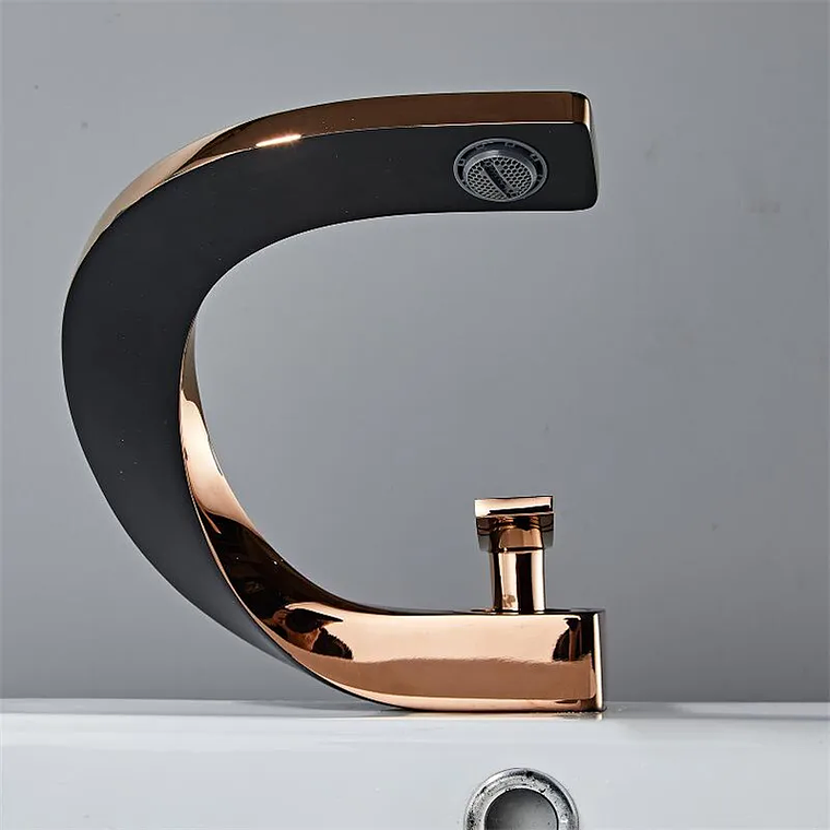 Tuqiu-grifo de latón para lavabo de baño, mezclador de agua caliente y fría, montado en cubierta, negro, oro rosa, blanco 36