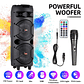 Altavoz Bluetooth portátil de 5000W, subwoofer, sistema de sonido de graves pesados, fiesta con micrófono y control remoto, luz RGB Dual de 8 
