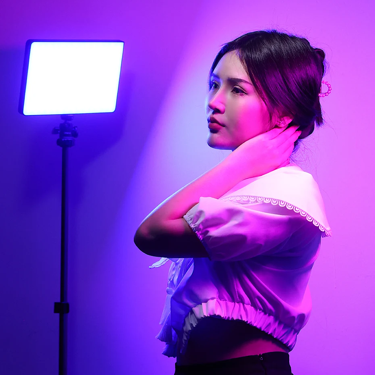 Ulanzi LT003 Luz de vídeo LED Panel de luz RGB 2500-9000K CRI 95+ 8000mAh Luz de relleno para transmisión de vídeo en vivo Tiktok Youtube 8