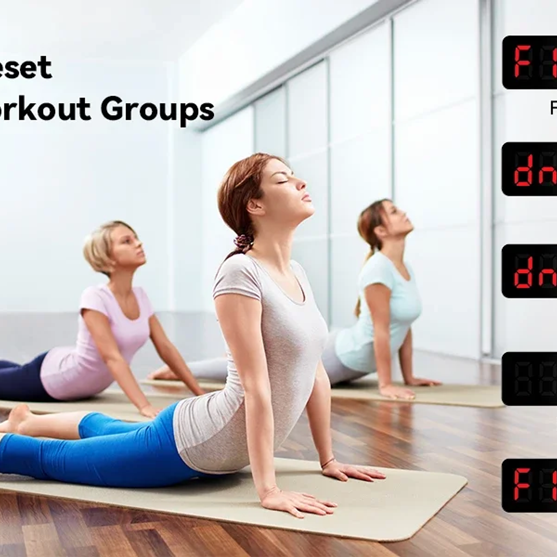 Temporizador remoto para gimnasio, temporizadores de tiempo de intervalo ultraligeros de 2 pulgadas con cuenta atrás LED/reloj de pared con batería, cronómetro de Fitness 10