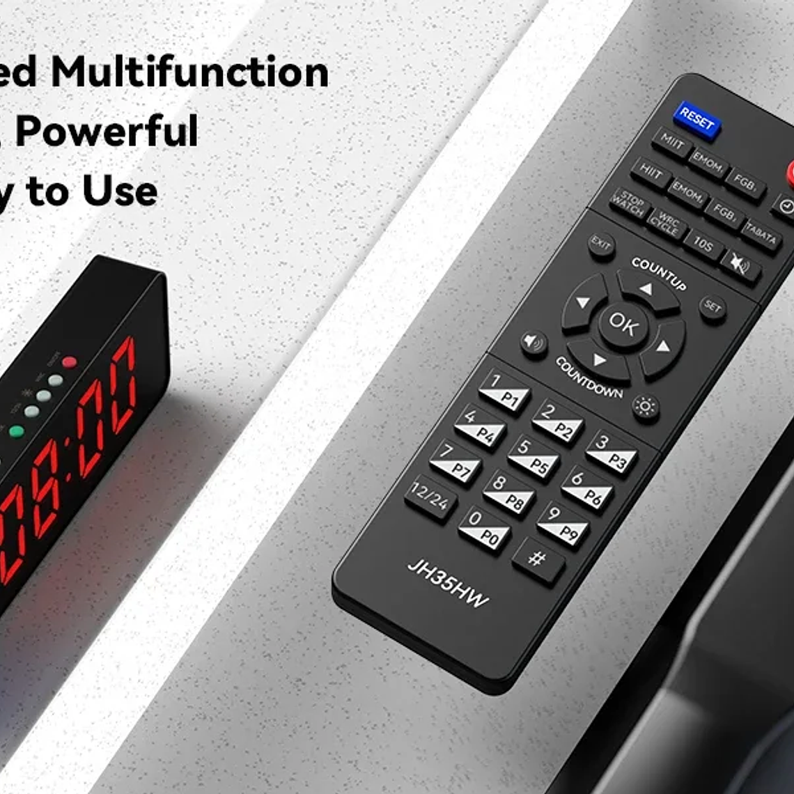 Temporizador remoto para gimnasio, temporizadores de tiempo de intervalo ultraligeros de 2 pulgadas con cuenta atrás LED/reloj de pared con batería, cronómetro de Fitness 11